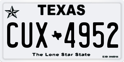 TX license plate CUX4952