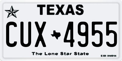 TX license plate CUX4955