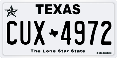 TX license plate CUX4972