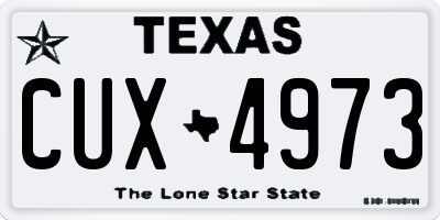 TX license plate CUX4973