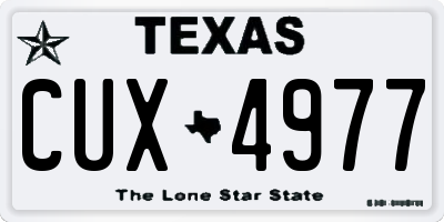 TX license plate CUX4977