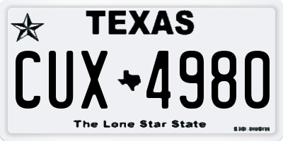 TX license plate CUX4980