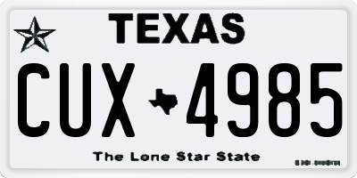 TX license plate CUX4985