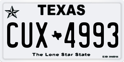 TX license plate CUX4993