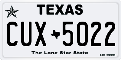 TX license plate CUX5022
