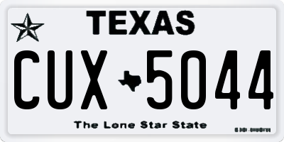 TX license plate CUX5044