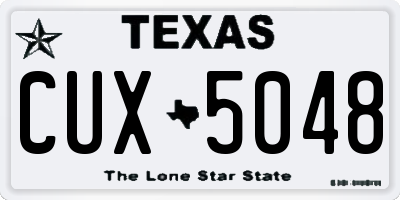 TX license plate CUX5048