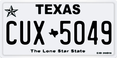 TX license plate CUX5049