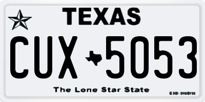 TX license plate CUX5053
