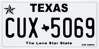 TX license plate CUX5069