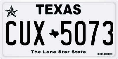 TX license plate CUX5073