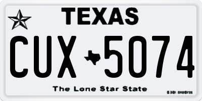 TX license plate CUX5074