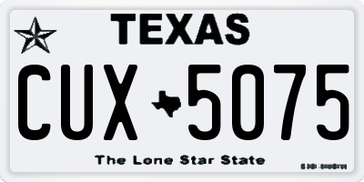 TX license plate CUX5075