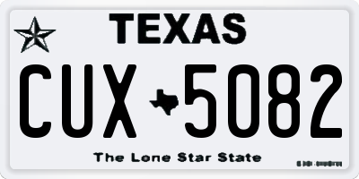 TX license plate CUX5082