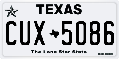 TX license plate CUX5086