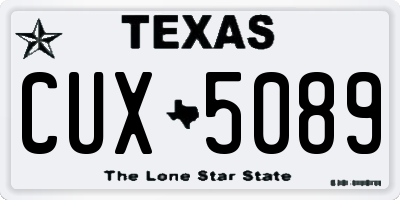 TX license plate CUX5089