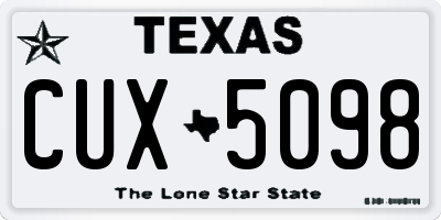 TX license plate CUX5098