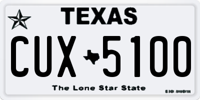 TX license plate CUX5100