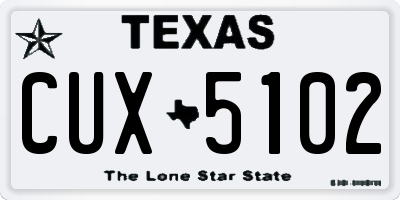 TX license plate CUX5102