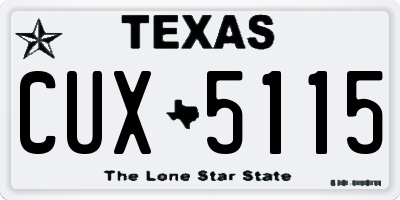 TX license plate CUX5115