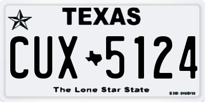 TX license plate CUX5124