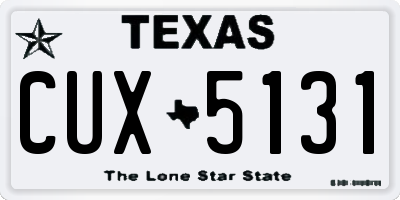 TX license plate CUX5131