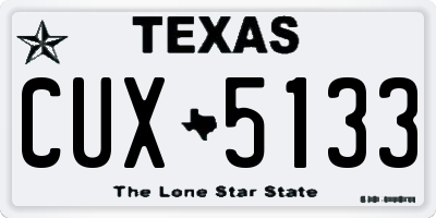 TX license plate CUX5133