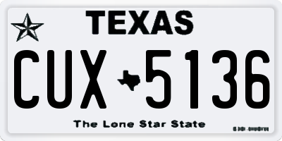 TX license plate CUX5136