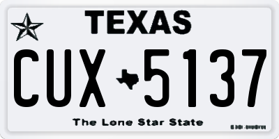 TX license plate CUX5137