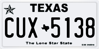 TX license plate CUX5138
