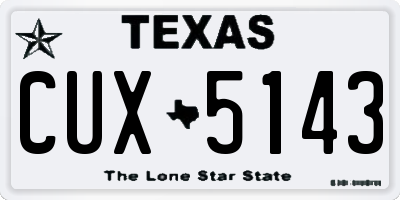 TX license plate CUX5143