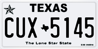 TX license plate CUX5145