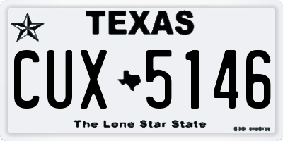 TX license plate CUX5146
