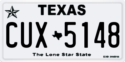 TX license plate CUX5148
