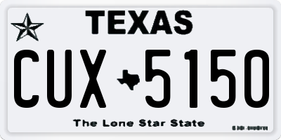 TX license plate CUX5150