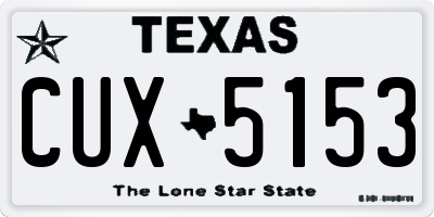 TX license plate CUX5153