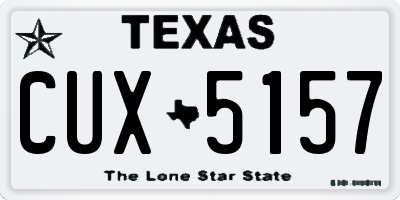 TX license plate CUX5157