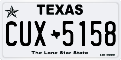 TX license plate CUX5158