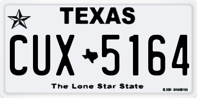TX license plate CUX5164