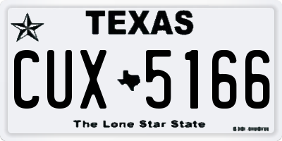 TX license plate CUX5166