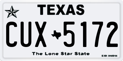 TX license plate CUX5172