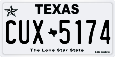 TX license plate CUX5174