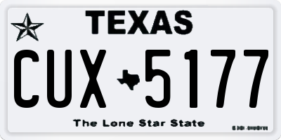 TX license plate CUX5177