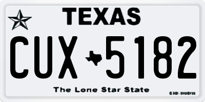 TX license plate CUX5182
