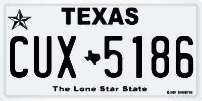 TX license plate CUX5186
