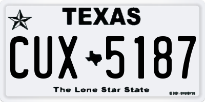 TX license plate CUX5187