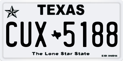TX license plate CUX5188
