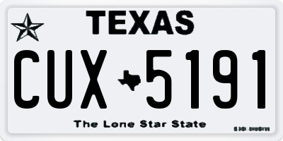 TX license plate CUX5191
