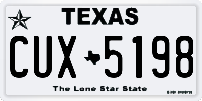 TX license plate CUX5198