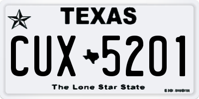 TX license plate CUX5201
